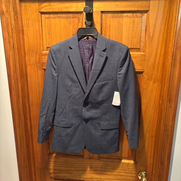 Pino Porte Boys Wool Blend Suit Jacket Blazer in Blue Size 16 NWOT - Picture 2 of 6